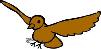 Beautiful brown bird clipart