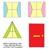 Three Little Pigs House Template drawing