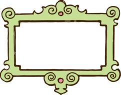 Black and green Frames drawing