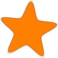Orange Star Clip Art