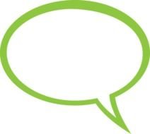 Text Bubbles green drawing