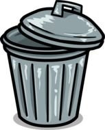 drawing of a gray bin