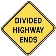 Divided Highway Sign