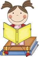 Girl Reading Book Clip Art darwing