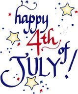 Colorful Happy 4th of July! clipart