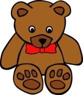 painted brown christmas teddy bear