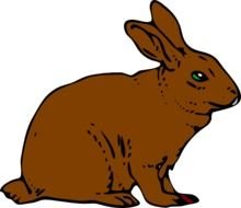 Brown Rabbit Clip Art N2