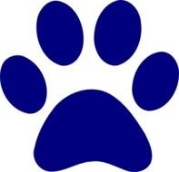 Blue Paw Print Logo