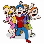 Cartoon Scared Person Running Clip Art