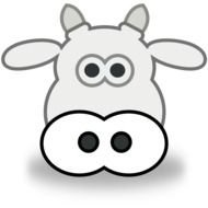 cartoon cow face