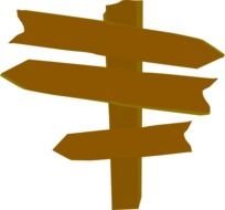 Wood Arrow Sign Clip Art N2