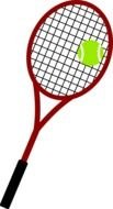 Tennis Racket green Clip Art drawing