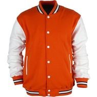 Orange And White Varsity Jacket drawing