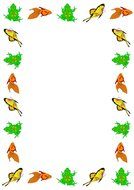 birds Bordures drawing