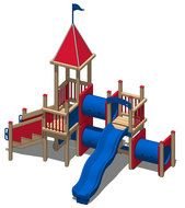 children's playground on a white background