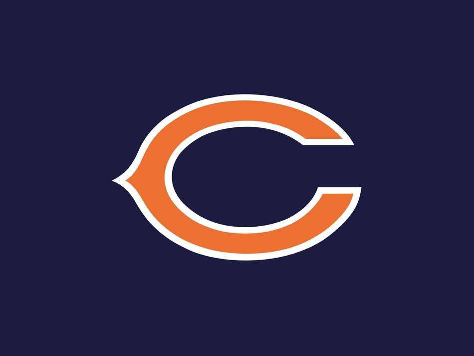 logo of Chicago Bears on the blue background