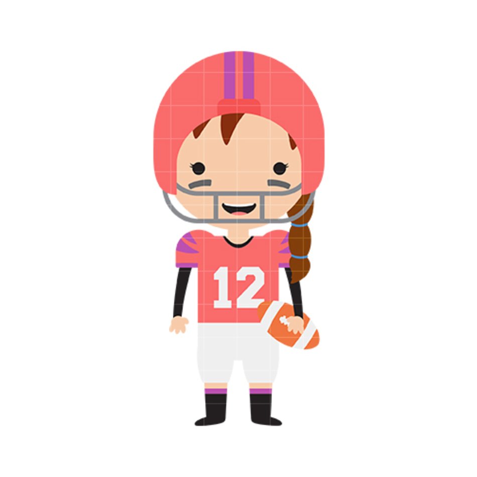 Girl Football Clip Art