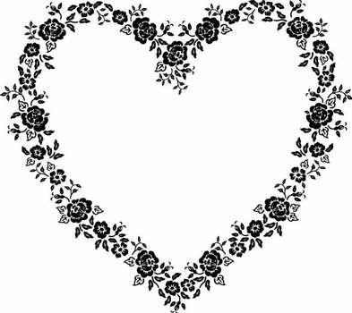 Black And White Heart Clip Art Borders