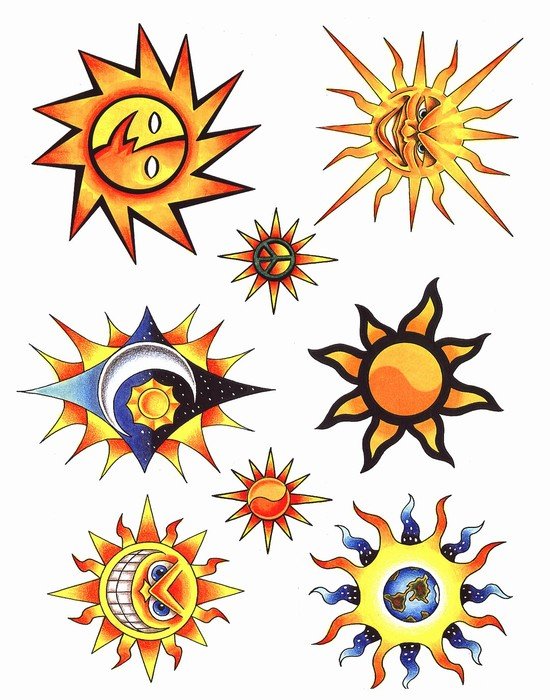 Tattoo Sun drawing