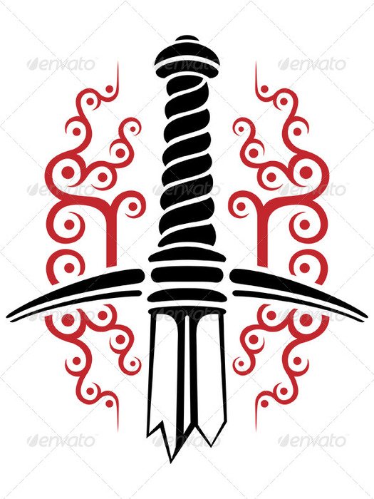 GraphicRiver Broken Sword Tattoo 6367287