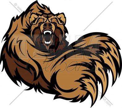Grizzly Bear Mascot Clip Art