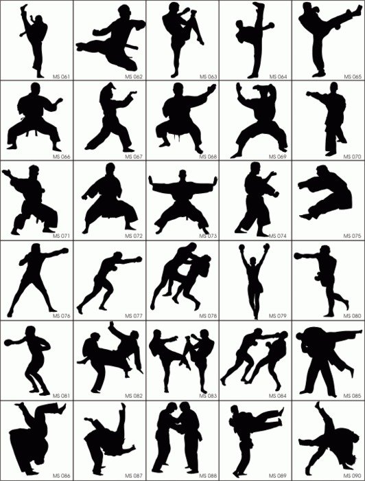 Karate Silhouette Clip Art