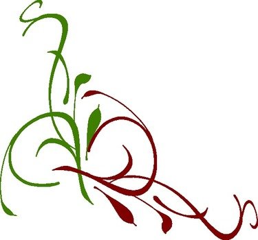 Floral Swirl Clip Art N4