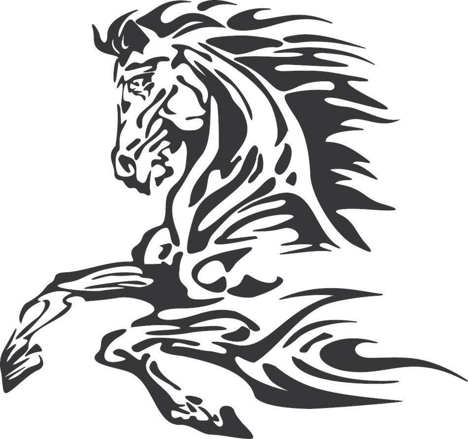 logo with horse
