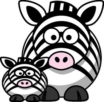 Cartoon Zebra Clip Art N2
