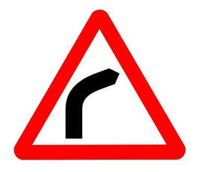 Curve Ahead Sign