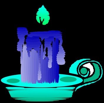 Green Candle Clip Art N2