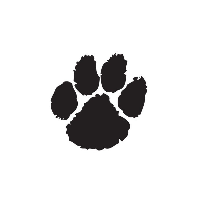 4 Dog Paw Print Clip Art