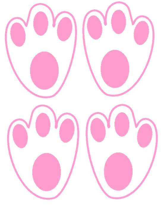 Easter Bunny Footprint Template Printable