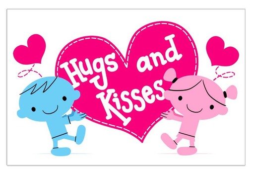 Hugs And Kisses as graphic illustration