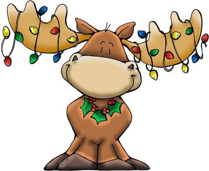 Christmas Moose Clip Art N2