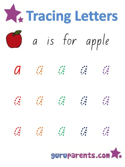 Lowercase Letter Tracing Worksheets