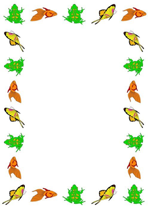 birds Bordures drawing