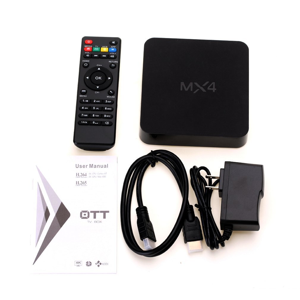 Wayer MX4 RK3229 Quad Core Wifi Smart Android 4.4 Media Player TV Box ...