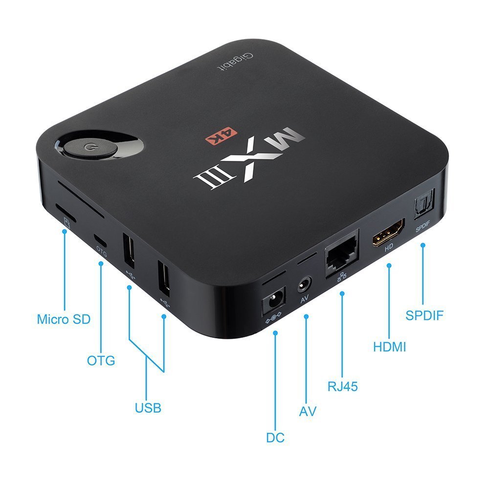 Yubng Google Android 4.4 Tv Box XBMC MXIII MX3，Full Hd Media Player 4k ...