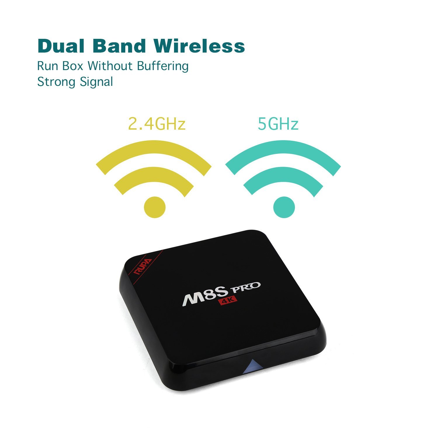 RUPA M8S PRO Android 5.1 TV Box Amlogic S905 Quad Core 2GB/8GB Dual ...