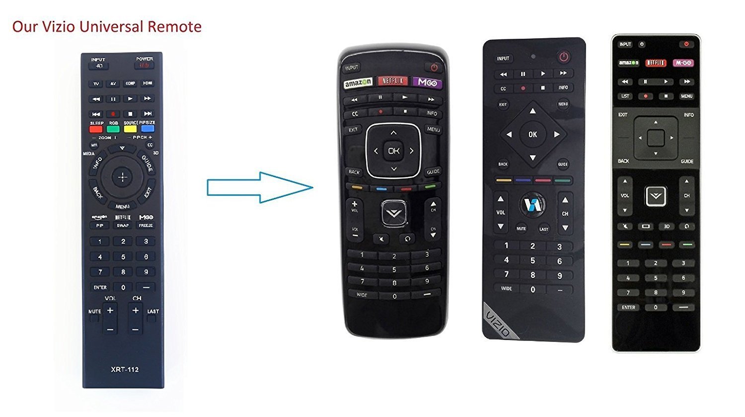 New Vizio XRT112 Universal Remote Control for All VIZIO BRAND TV, Smart ...