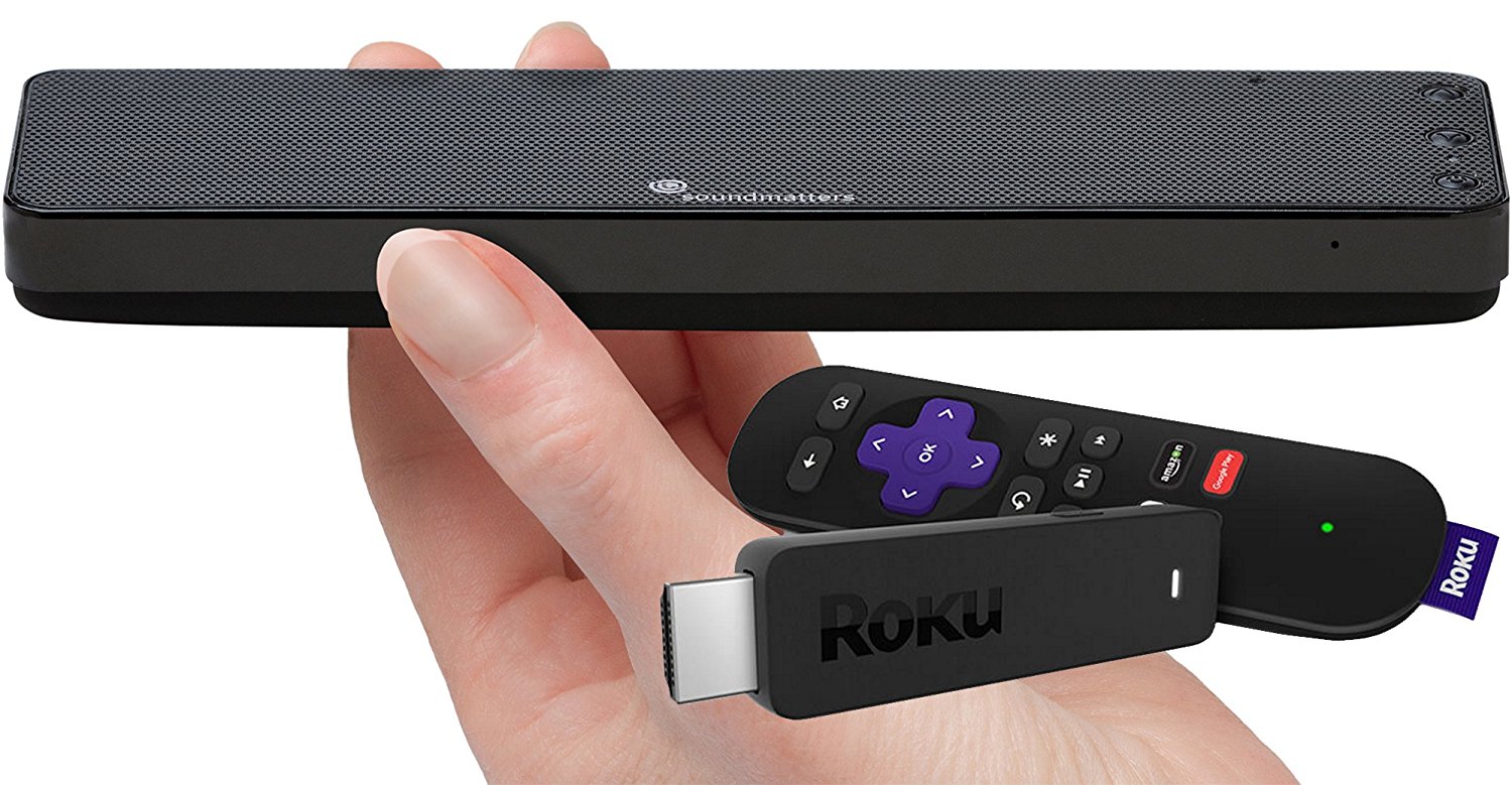 Roku Streaming Stick (3600R) And Soundmatters DASH7 (Black) Bluetooth ...