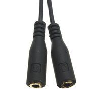 BephaMart 1 Male To 2 Dual Female Earphone Microphone Y Splitter Audio Cable Adapter N2