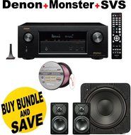 Denon AVRX2200W 7.2 Channel Full 4K Ultra HD A/V Receiver with Bluetooth and Wi-Fi + SVS Prime Satellite 2.1 High-Grade...