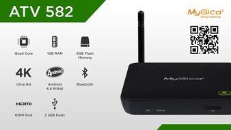 MyGica ATV 582 Android 4.4.2 Quad Core Ultra Smart HDTV Box Wifi, XBMC/Kodi N7