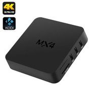 MX4 Quad Core Android TV Box - Wi-Fi, Bluetooth, RK3229, 1GB RAM, 8GB ROM, 4K Support, Kodi 15.2, 4 USB Ports N2