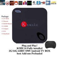 Kukele Fully Unlocked Loaded XBMC KODI 2GB/16GB Quad Core 64bits Android 5.1 Lollipop IPTV TV Box - Plug &amp; Play...