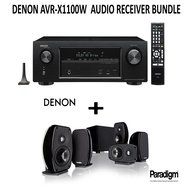 Denon AVR-X1100W Bundle 7.2 Channel Full 4K Ultra HD A/V Receiver with Bluetooth and Wi-Fi + Paradigm Cinema 100...
