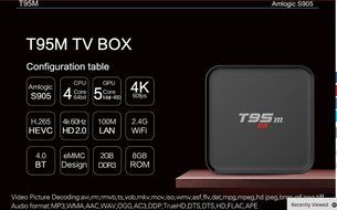 CBL ANDROID TV BOX T95M 5G WiFi Amlogic S905 KODI 16.0 Android 5.1 Quad Core 2GB OF RAM AND 8GB MEMORY 4K media...