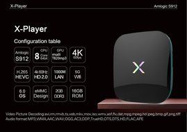 X-player S912 Octa-Core Cortex A53 2.0GHz 2GB+16GB Dual-Band WiFi Kodi 10/100M LAN Android 6.0 4K2K HD TV Box... N3